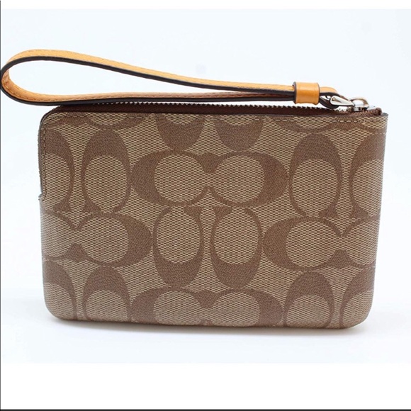 Coach Signature Corner Zip Wristlet - Picture 4 of 7